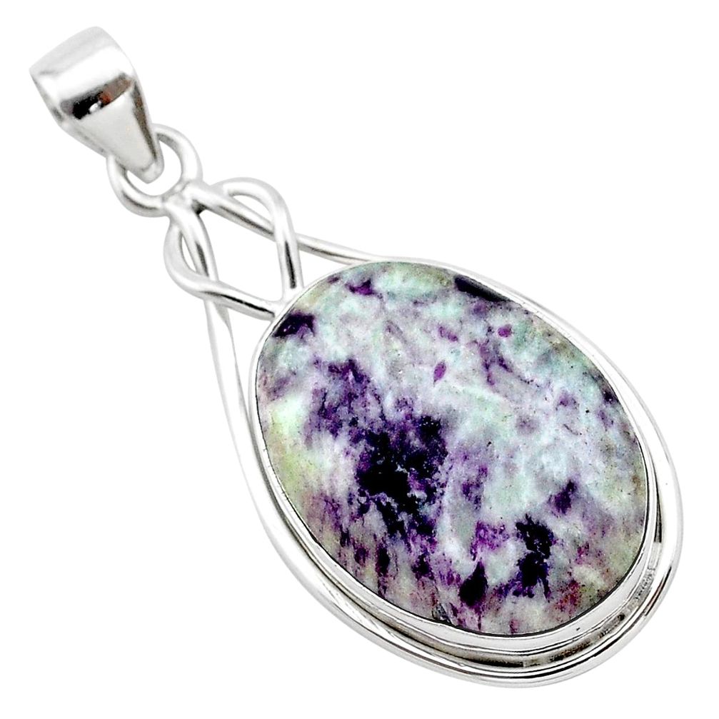 15.89cts natural purple kammererite 925 sterling silver pendant jewelry t22836