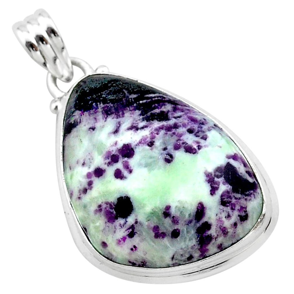 17.42cts natural purple kammererite 925 sterling silver pendant jewelry t22840