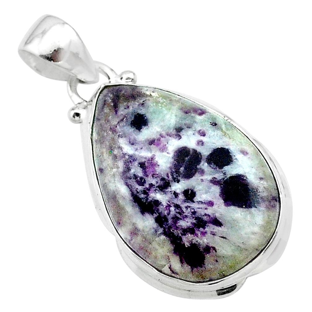 16.15cts natural purple kammererite 925 sterling silver pendant jewelry t22847