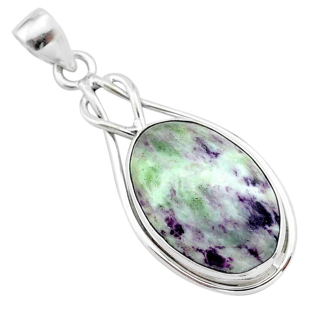 15.55cts natural purple kammererite 925 sterling silver pendant jewelry t22857