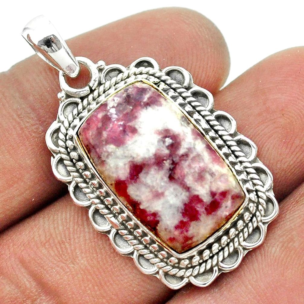 14.57cts natural purple lepidolite 925 sterling silver pendant jewelry t53296