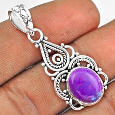 Clearance Sale- 4.71cts natural purple mojave turquoise 925 sterling silver pendant u7930