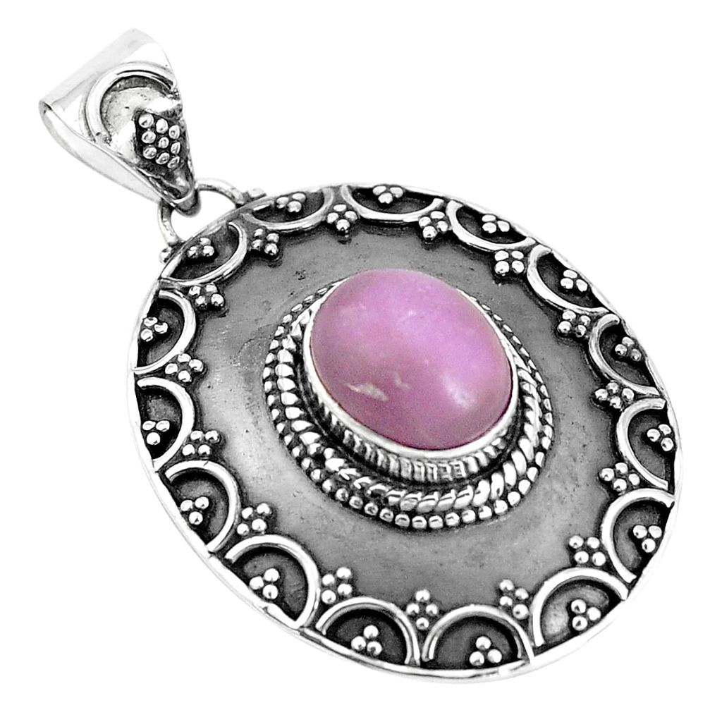 purple phosphosiderite (hope stone) 925 silver pendant p33496
