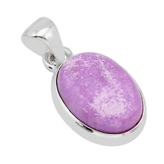 8.26cts natural purple phosphosiderite (hope stone) 925 silver pendant y66588