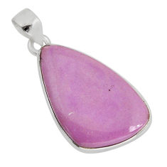 12.70cts natural purple phosphosiderite (hope stone) 925 silver pendant y77728