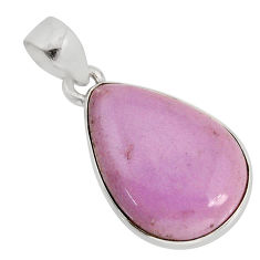 9.34cts natural purple phosphosiderite (hope stone) pear silver pendant y77731