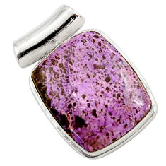 16.20cts natural purple purpurite 925 sterling silver pendant jewelry r27673