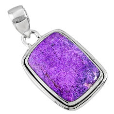 13.15cts natural purple stichtite 925 sterling silver pendant jewelry r60855