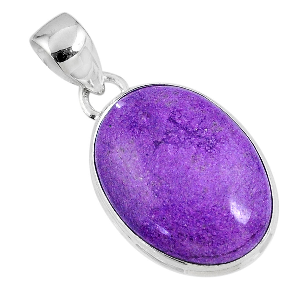 13.15cts natural purple stichtite 925 sterling silver pendant jewelry r60879