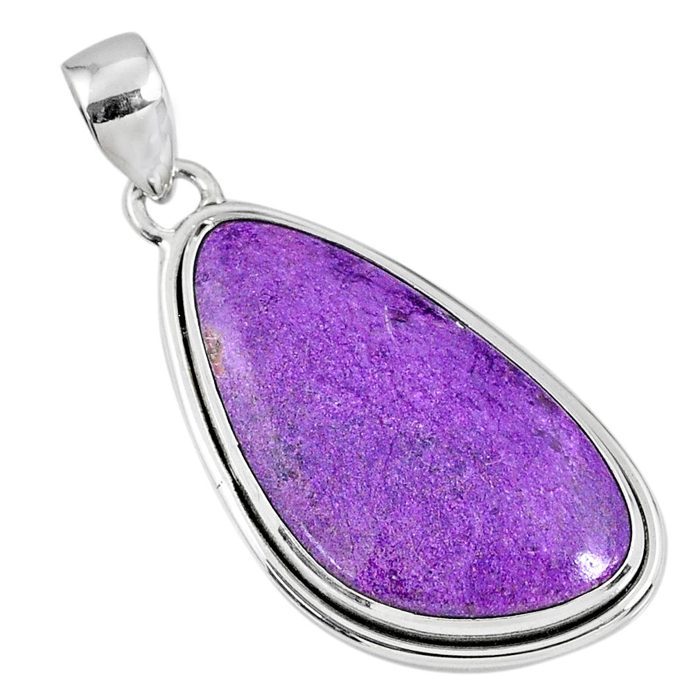 16.62cts natural purple stichtite 925 sterling silver pendant jewelry r60904