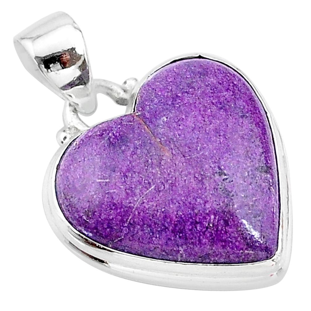 14.57cts natural purple stichtite 925 sterling silver pendant jewelry t13392