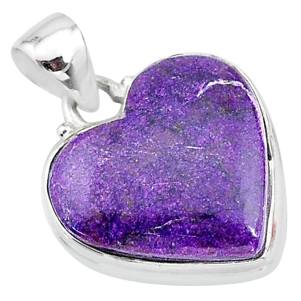 14.57cts natural purple stichtite 925 sterling silver pendant jewelry t13397