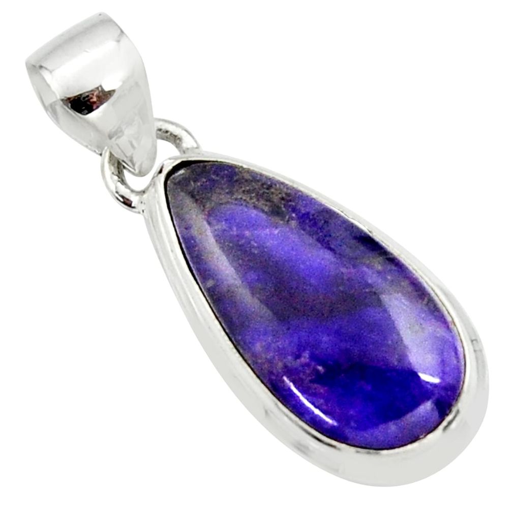 10.70cts natural purple sugilite 925 sterling silver pendant jewelry r36381