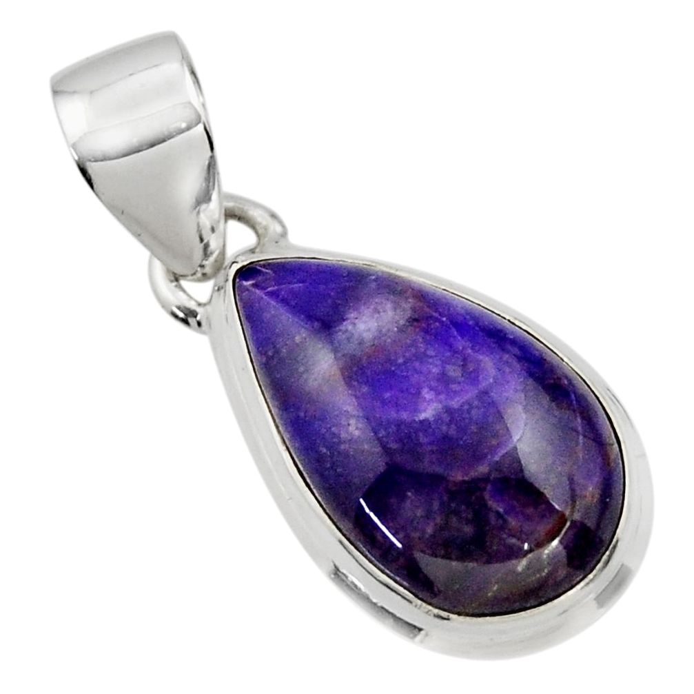 10.72cts natural purple sugilite 925 sterling silver pendant jewelry r44475