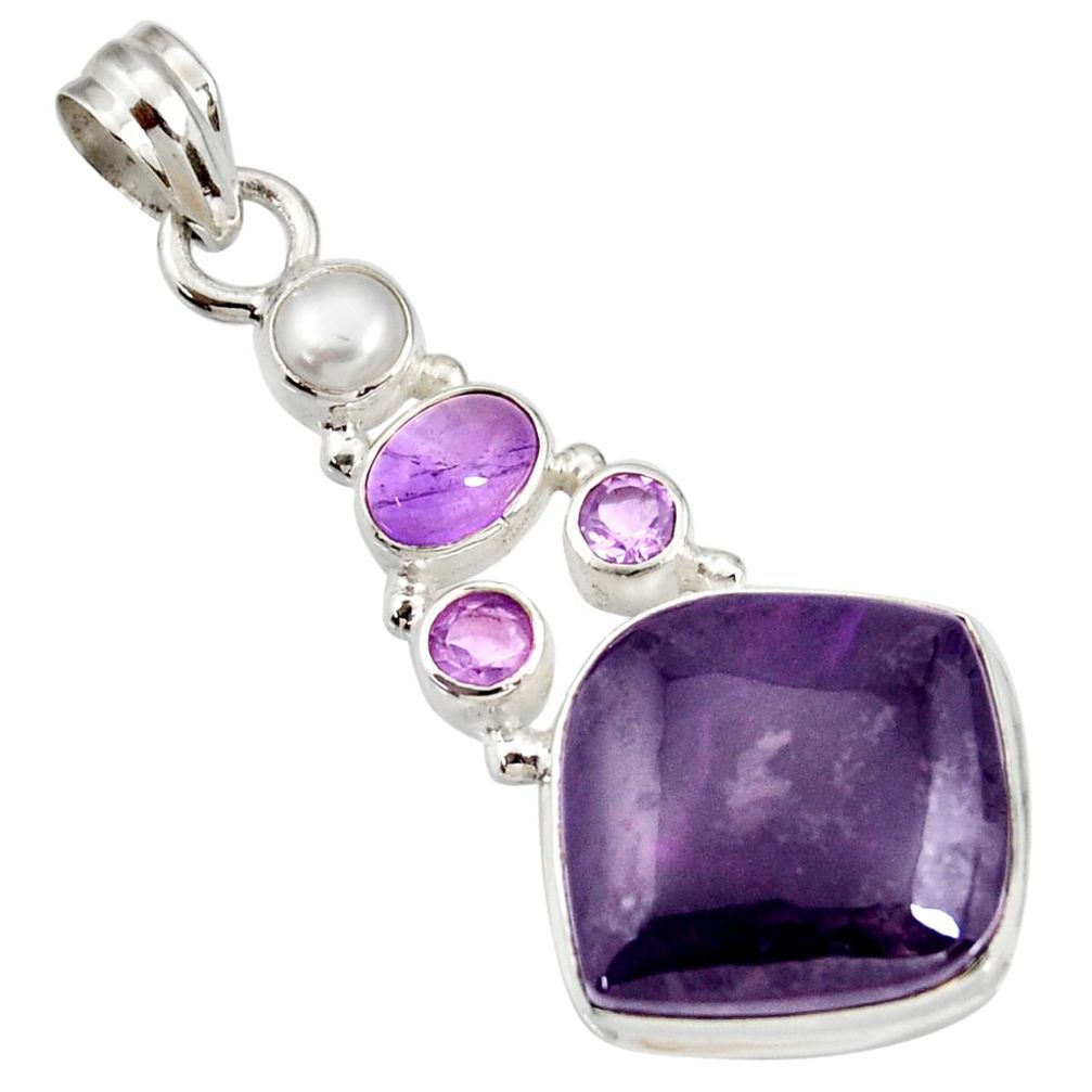  purple sugilite amethyst 925 sterling silver pendant d44234