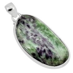 32.62cts natural purple sugilite fancy sterling silver pendant jewelry y54263