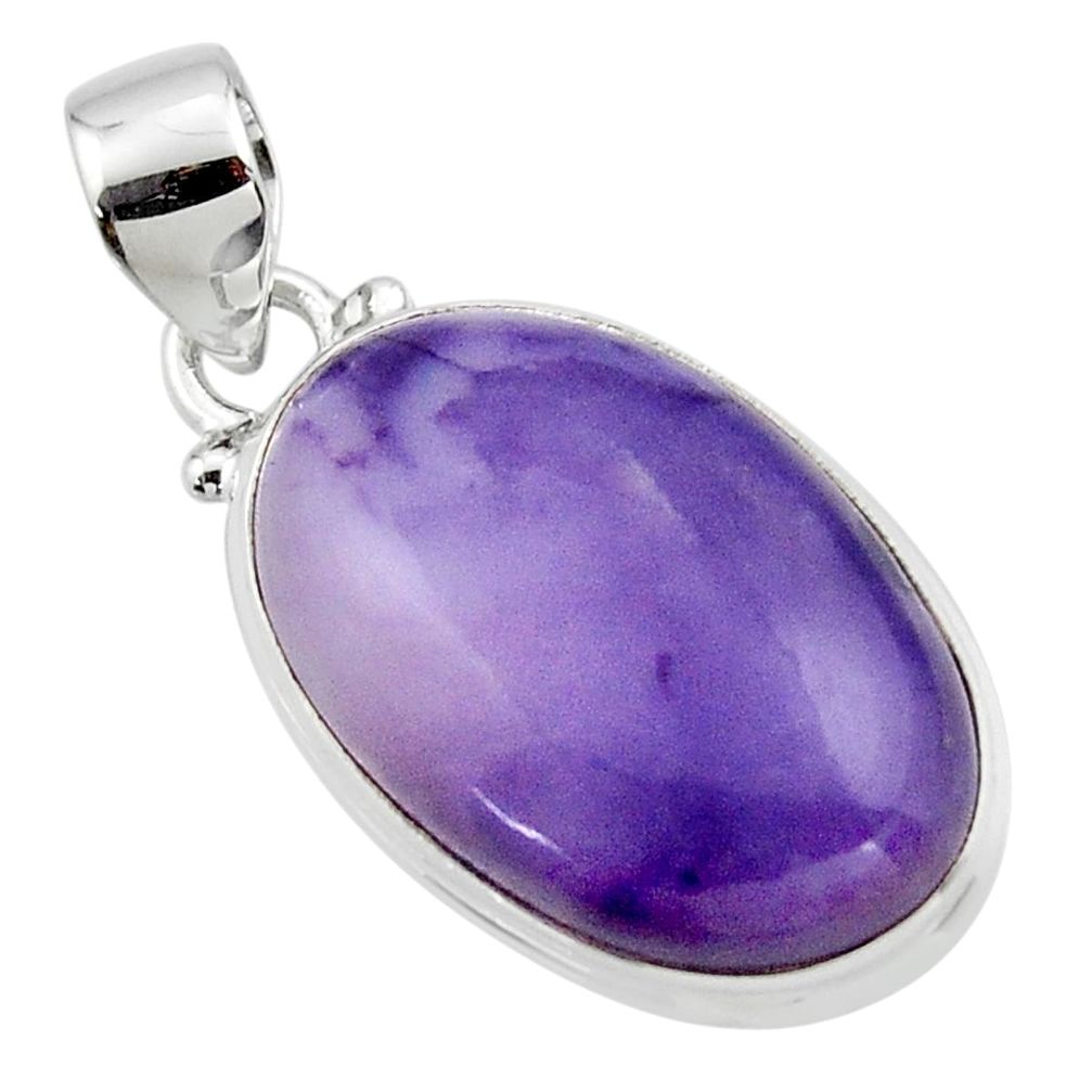 13.12cts natural purple tiffany stone 925 sterling silver pendant jewelry r46211