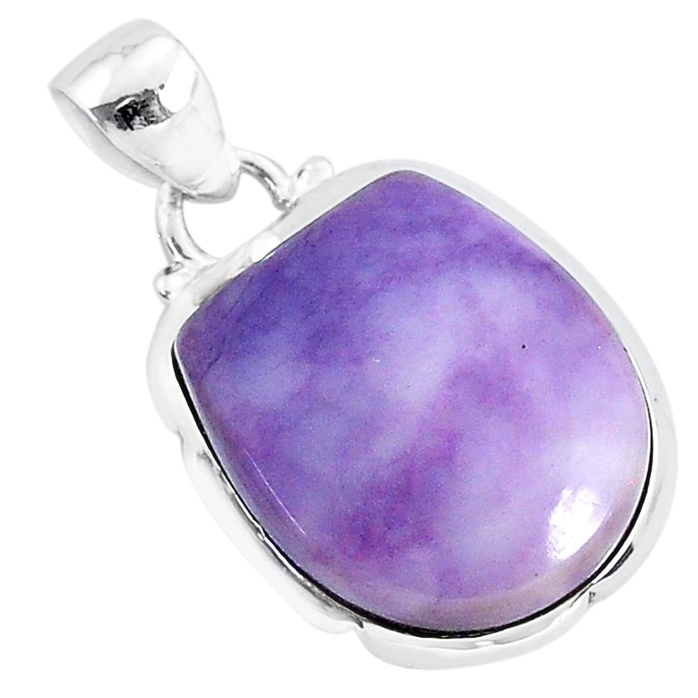 9.72cts natural purple tiffany stone 925 sterling silver pendant jewelry r94620