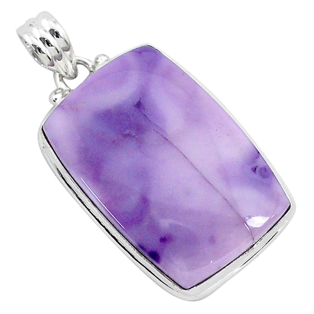 22.57cts natural purple tiffany stone 925 sterling silver pendant jewelry r94888