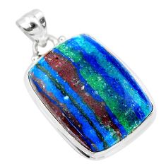 18.15cts natural rainbow calsilica 925 sterling silver pendant jewelry t26545