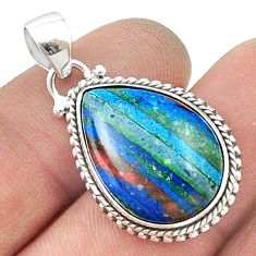 14.45cts natural rainbow calsilica 925 sterling silver pendant jewelry u50493