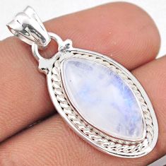 12.58cts natural rainbow moonstone 925 sterling silver pendant jewelry t86960