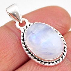 10.69cts natural rainbow moonstone 925 sterling silver pendant jewelry y64885