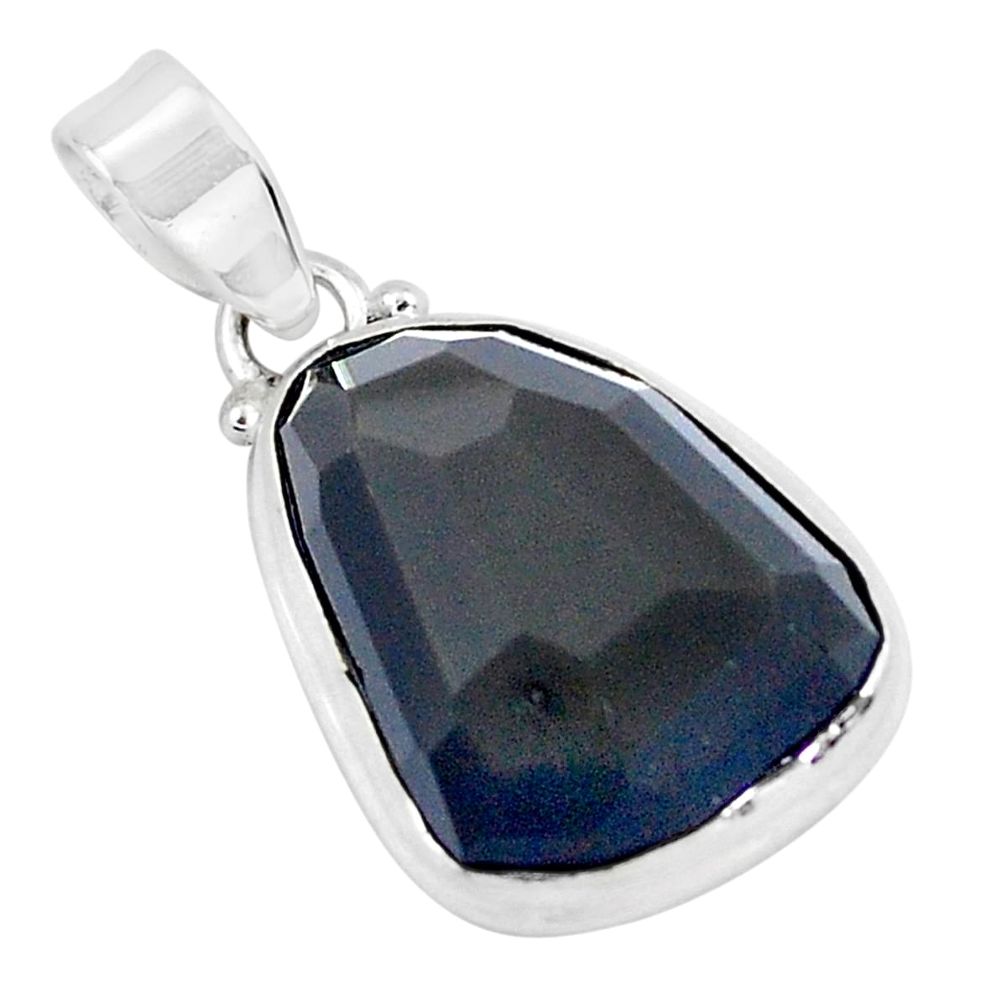 17.22cts natural rainbow obsidian eye 925 sterling silver pendant jewelry p57861