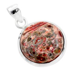 14.79cts natural red birds eye 925 sterling silver pendant jewelry t77701