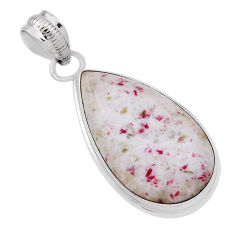 15.43cts natural red cinnabar spanish 925 sterling silver pendant jewelry n30727