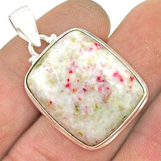 18.22cts natural red cinnabar spanish 925 sterling silver pendant jewelry u50838