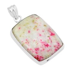 31.05cts natural red cinnabar spanish 925 sterling silver pendant jewelry y23351