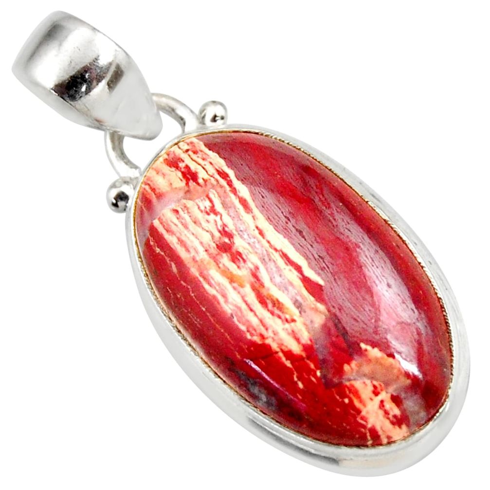  red snakeskin jasper 925 sterling silver pendant jewelry d41851