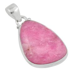 16.54cts natural rhodochrosite inca rose (argentina) 925 silver pendant y47553