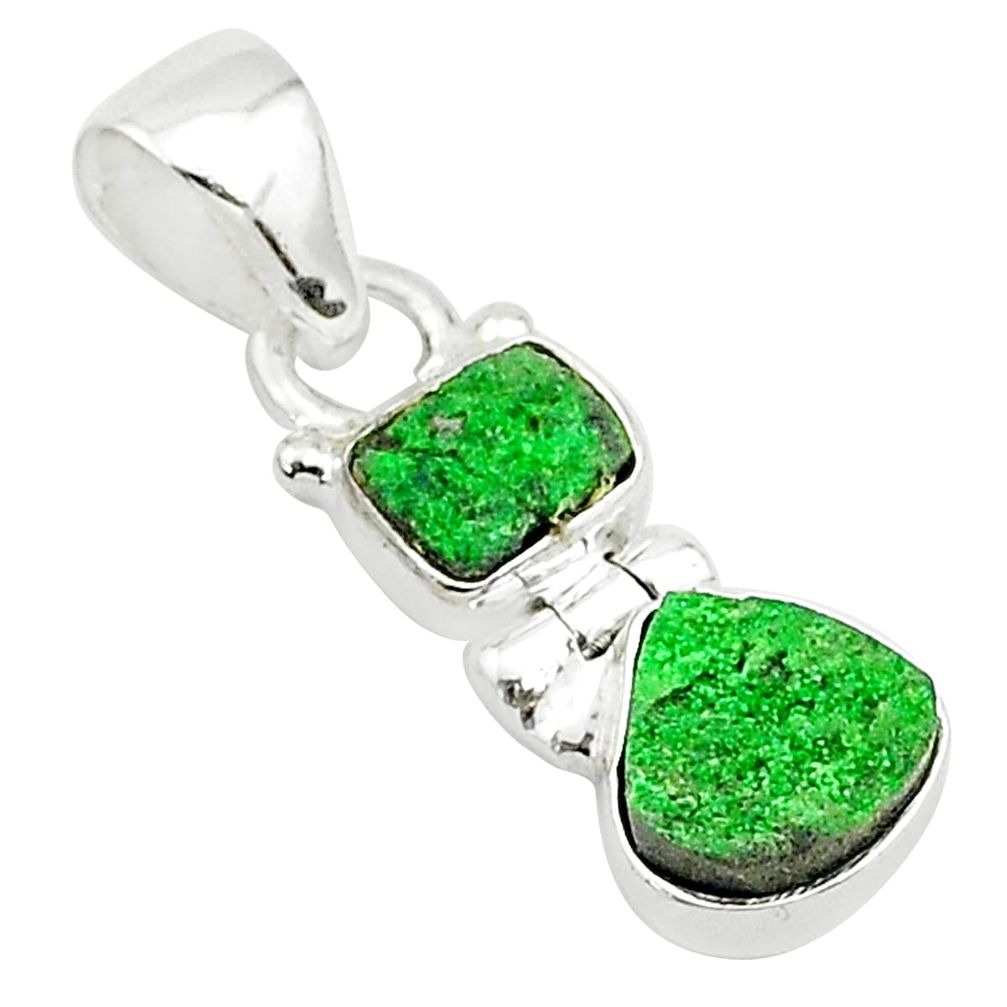 7.17cts natural uvarovite garnet 925 sterling silver pendant jewelry t5907