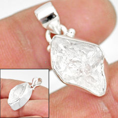 9.80cts natural white herkimer diamond 925 sterling silver pendant r85420