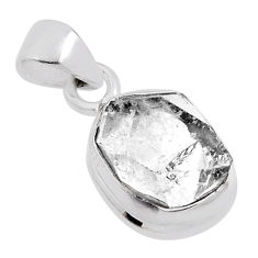 5.46cts natural white herkimer diamond fancy 925 sterling silver pendant n24547