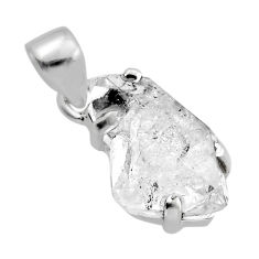 9.86cts natural white herkimer diamond fancy 925 sterling silver pendant y85594