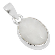 9.59cts natural white moonstone oval 925 sterling silver pendant jewelry y78019
