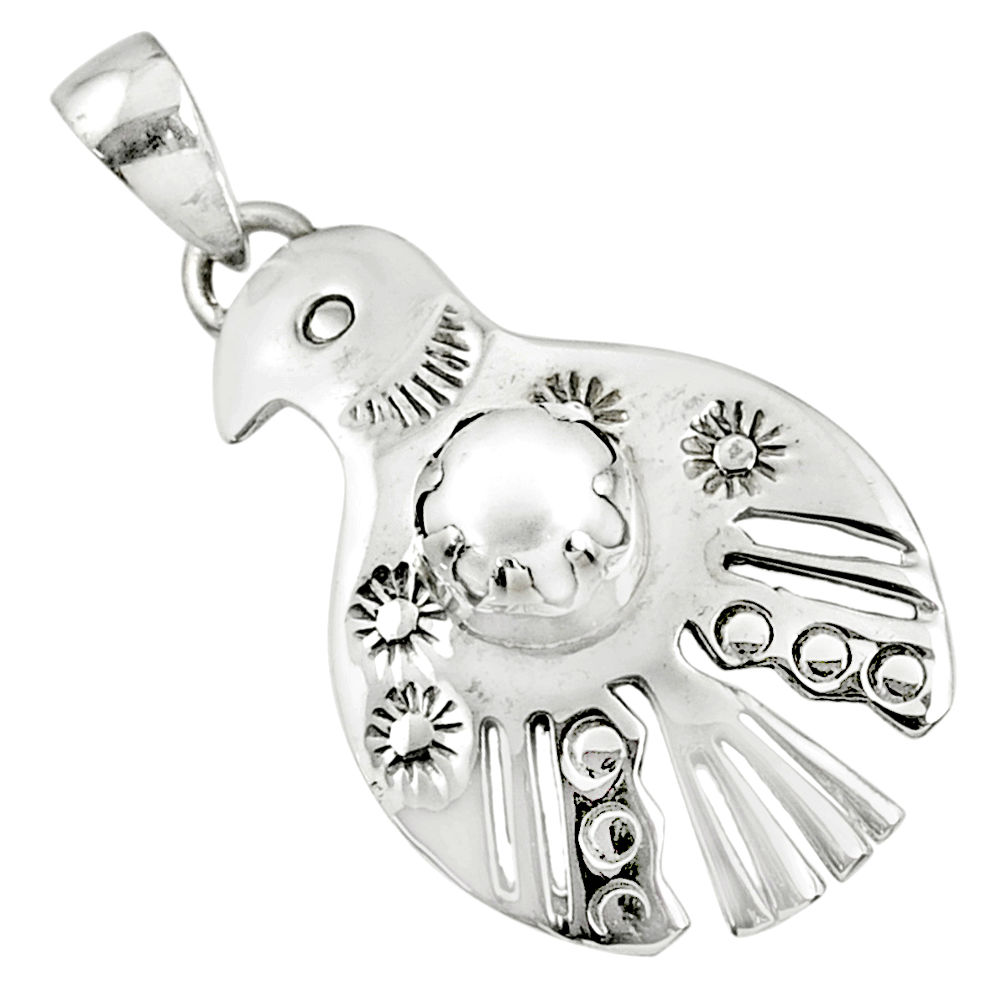 2.46cts natural white pearl 925 sterling silver birds charm pendant r77889