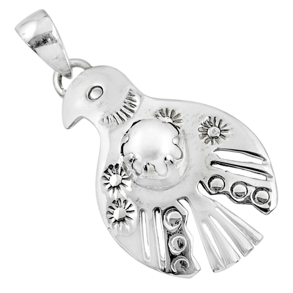 1.39cts natural white pearl 925 sterling silver eagle charm pendant r67652