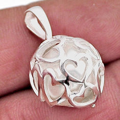 8.23cts natural white pearl 925 sterling silver heart pendant jewelry y63243