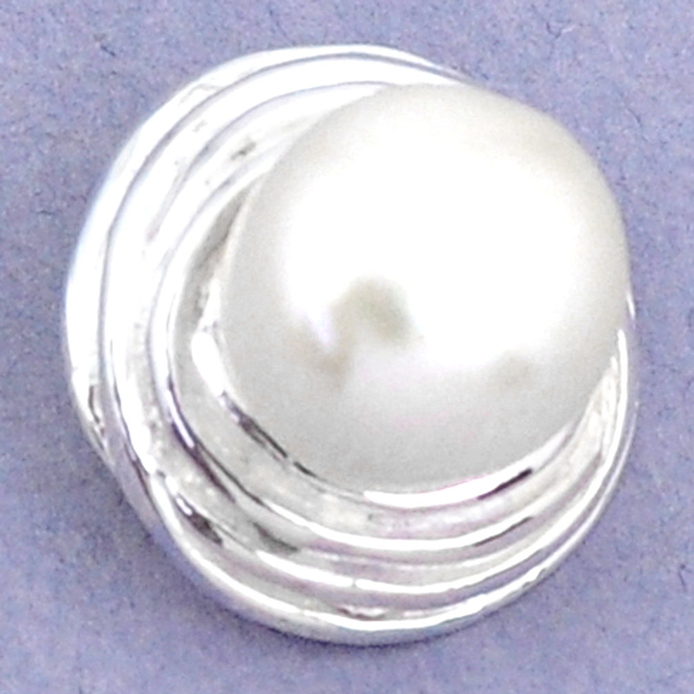 10.82cts natural white pearl 925 sterling silver pendant jewelry c23782