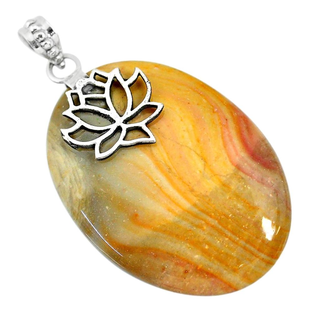 47.91cts natural willow creek jasper 925 sterling silver pendant jewelry r91138