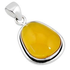 12.56cts natural yellow olive opal 925 sterling silver pendant jewelry y71502