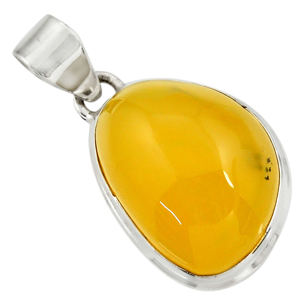  yellow opal 925 sterling silver pendant jewelry d41882