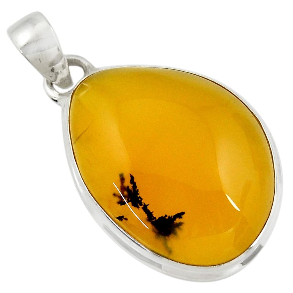  yellow opal 925 sterling silver pendant jewelry d41885