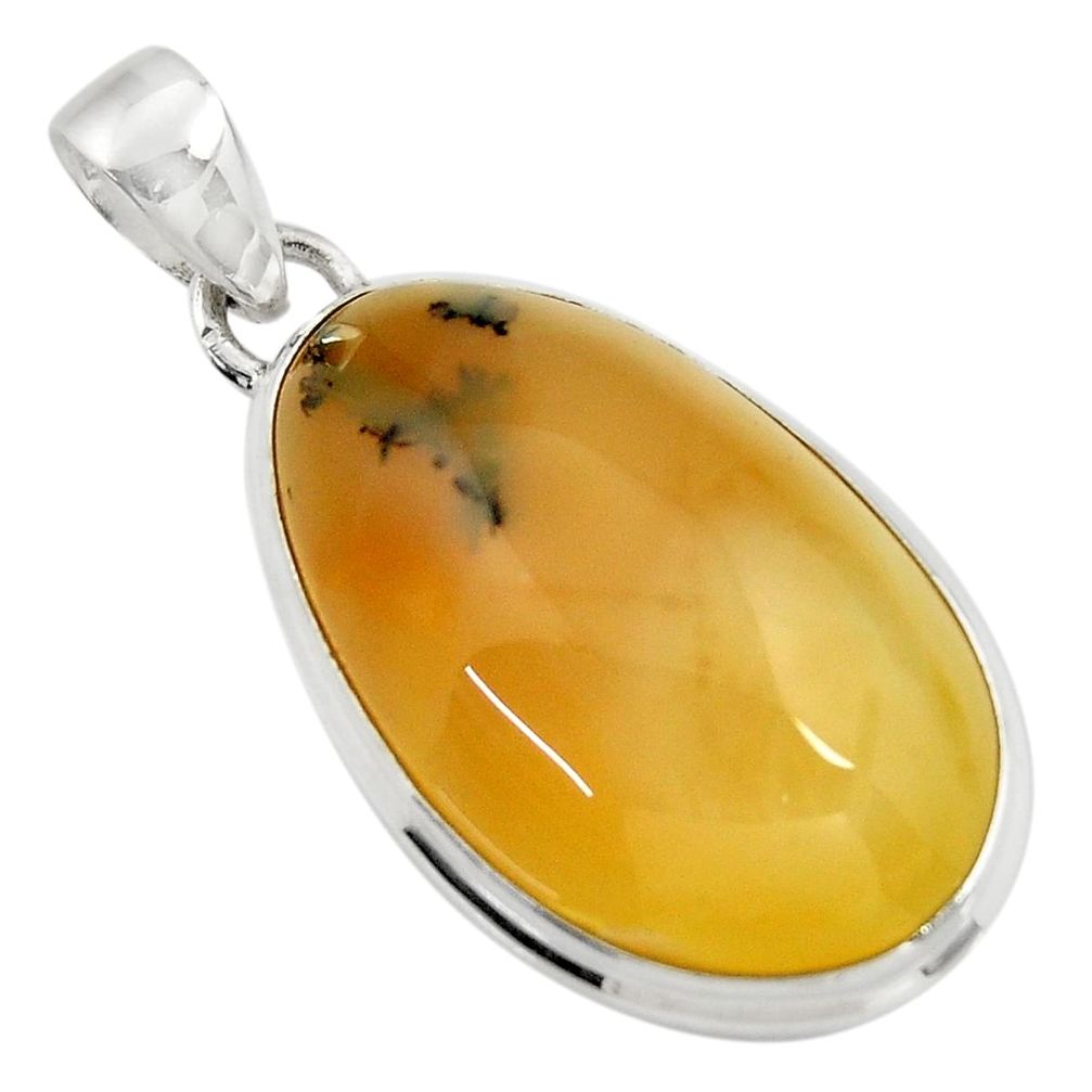  yellow opal 925 sterling silver pendant jewelry d41894