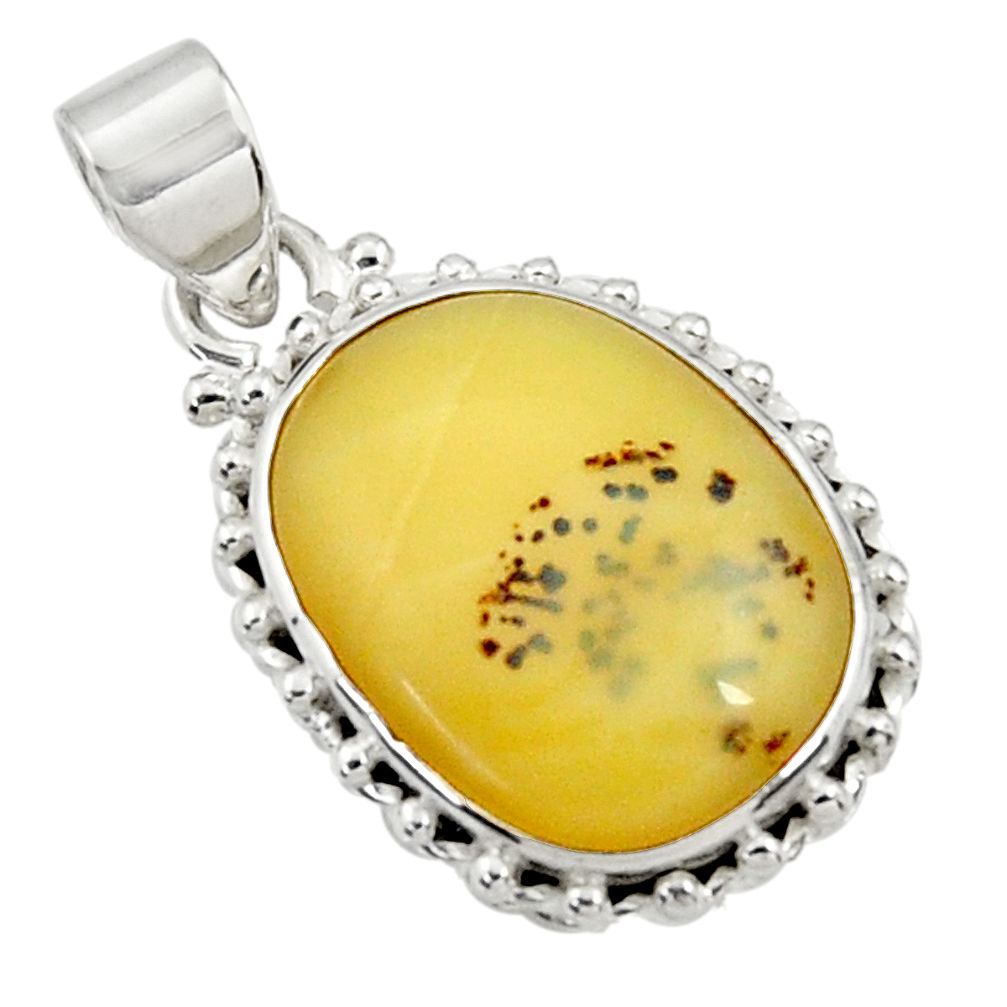  yellow opal 925 sterling silver pendant jewelry d44579