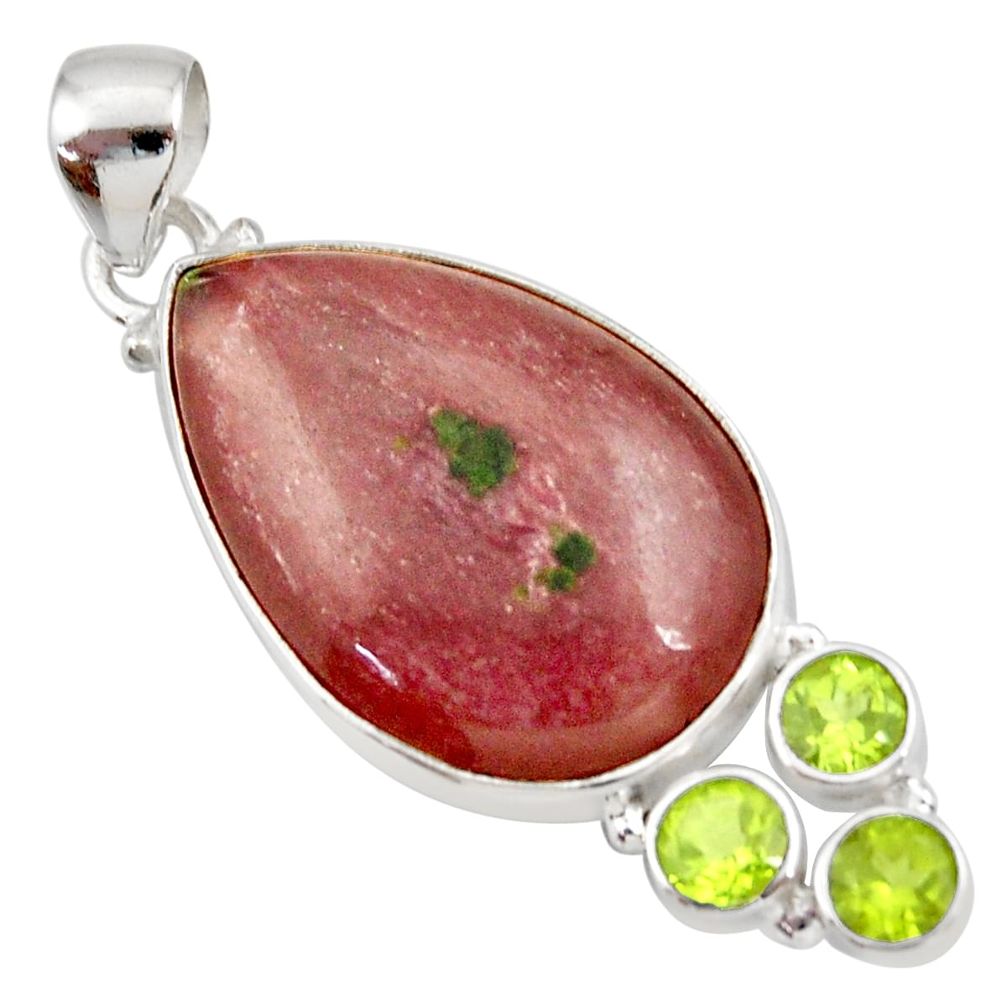 scovite peridot 925 sterling silver pendant jewelry d42278